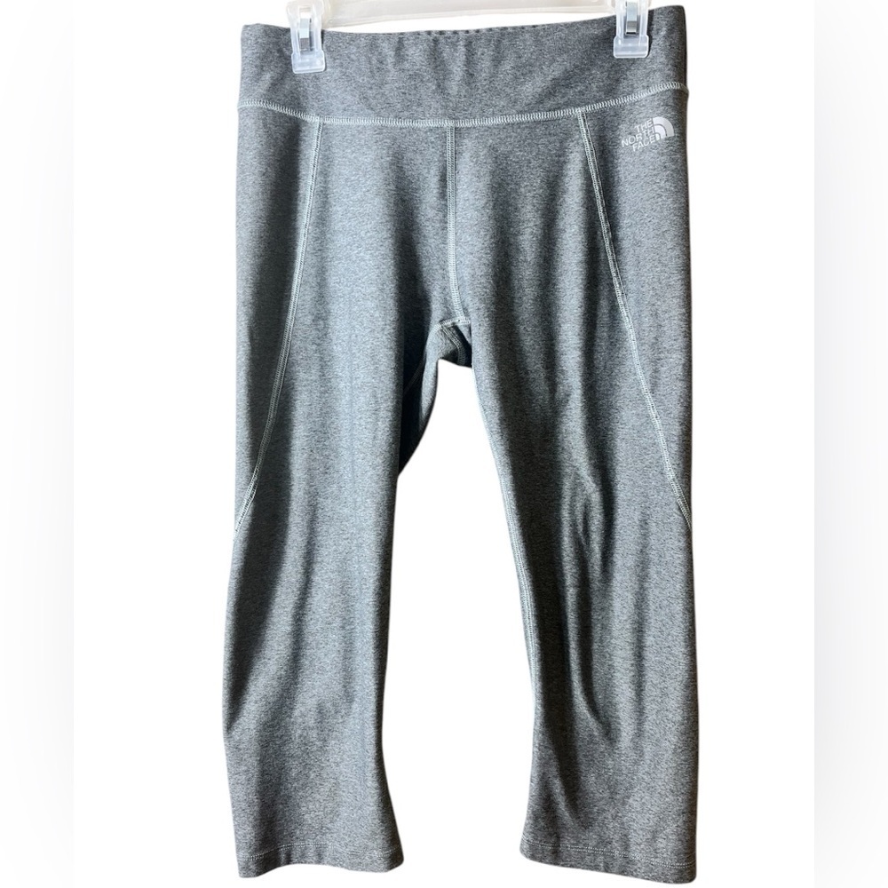The North Face Capri Gray Athletic‎ Running Leggings Size Medium Gym Workout